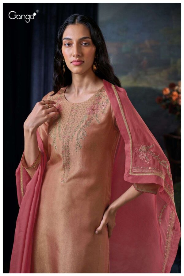 My Fashion Road Ganga Fashion Judita Designer Silk Partywear Suit | 3033-B