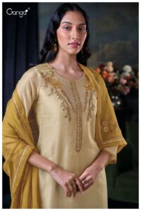 My Fashion Road Ganga Fashion Judita Designer Silk Partywear Suit | 3033-A