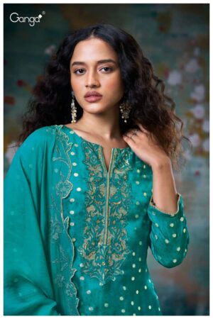My Fashion Road Ganga Fashion Lenka Exclusive Fancy Silk Ladies Suit | S3039-C