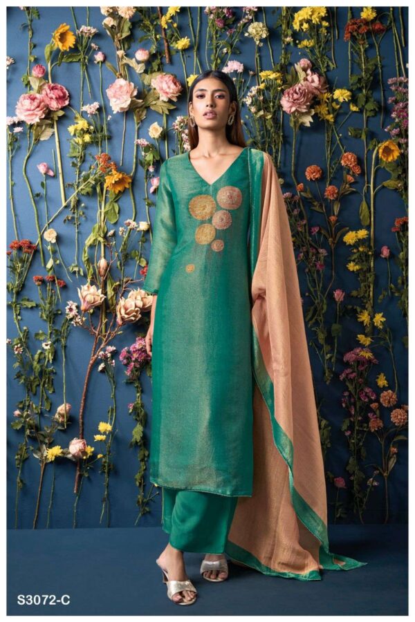 My Fashion Road Ganga Fashion Ritika Fancy Silk Premium Designs Suit | S3072-C