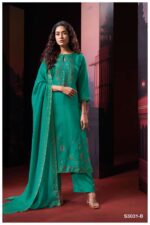 My Fashion Road Ganga Fashion Shway Fancy Russian Silk Premium Design Unstitched Suit | S3031-B