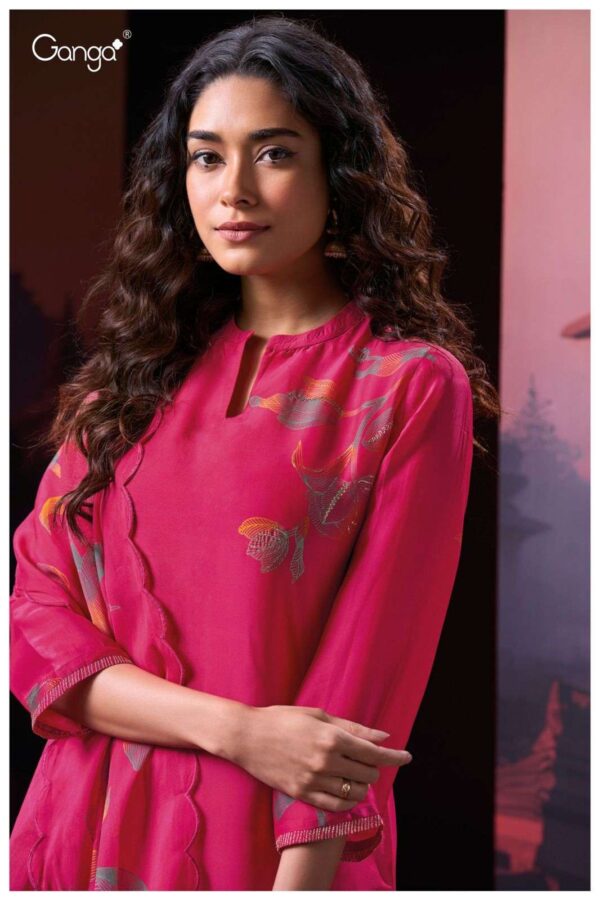 My Fashion Road Ganga Fashion Shwe Fancy Organza Silk Ladies Suit | S3014-C