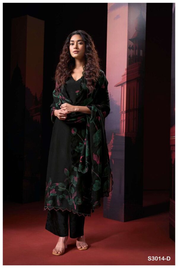 My Fashion Road Ganga Fashion Shwe Fancy Organza Silk Ladies Suit | S3014-D