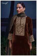 My Fashion Road Ganga Fashion Siara Latest Design Velvet Winter Suit | S3065-A
