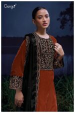My Fashion Road Ganga Fashion Siara Latest Design Velvet Winter Suit | S3065-D My Fashion Road Ganga Fashion Siara Latest Design Velvet Winter Suit | S3065-D