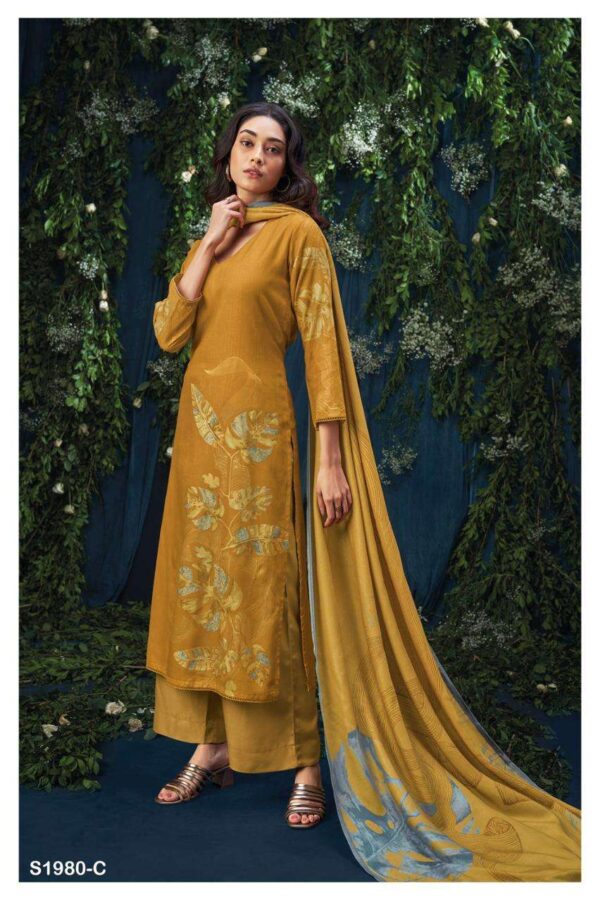My Fashion Road Ganga Mahalia Exclusive Party Wear Pashmina Suit | S1980-C