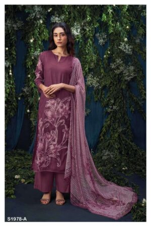 My Fashion Road Ganga Payton Exclusive Pashmina Winter Unstitched Suit | S1978-A