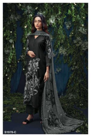 My Fashion Road Ganga Payton Exclusive Pashmina Winter Unstitched Suit | S1978-C