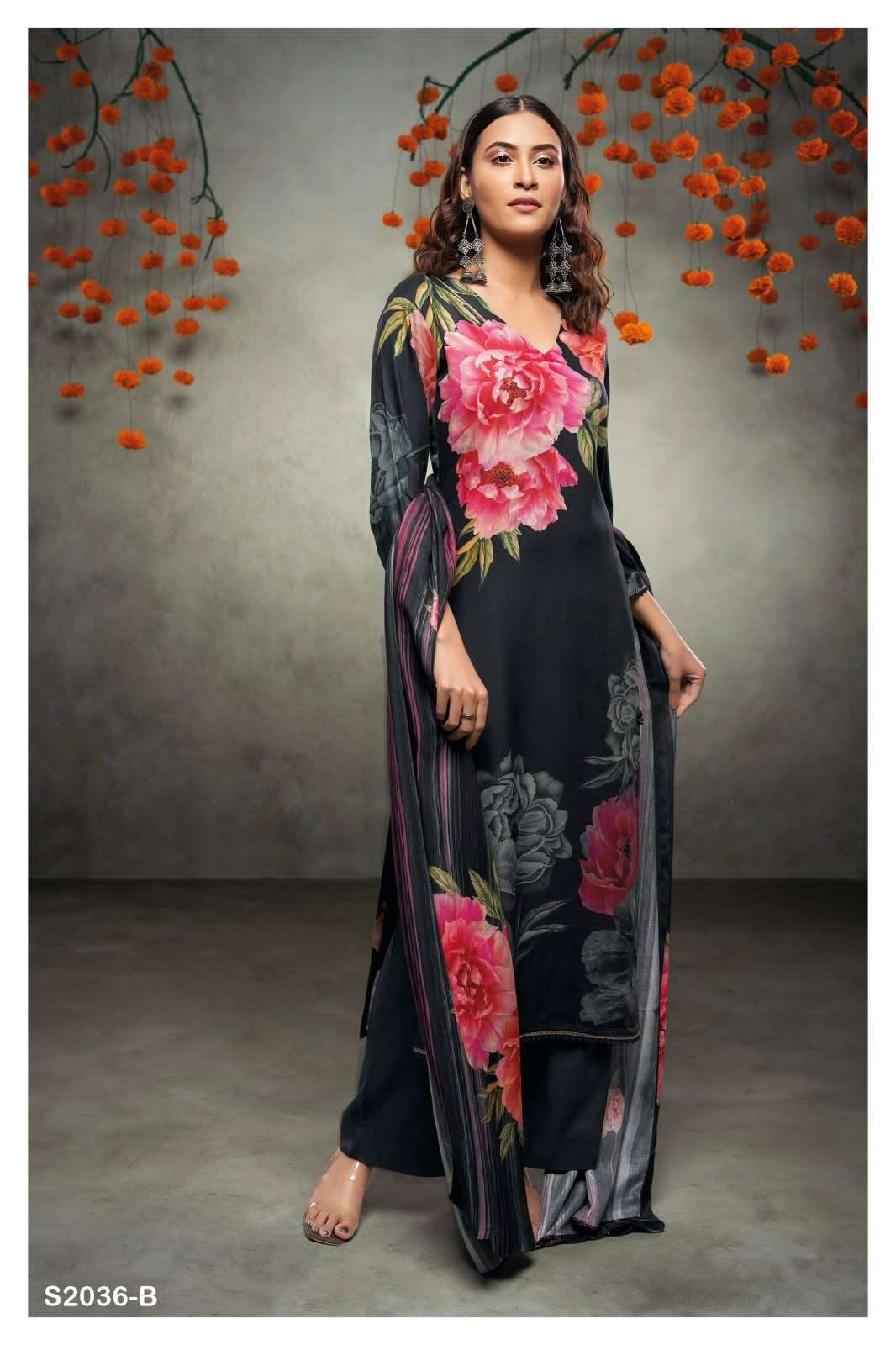 My Fashion Road Ganga Sadhya Digital Floral Print Winter Wear Suit | S2036-B My Fashion Road Ganga Sadhya Digital Floral Print Winter Wear Suit | S2036-B