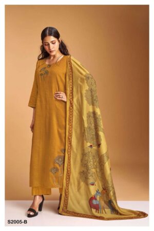 My Fashion Road Ganga Seona Winter Wear Pashmina Traditional Suit | S2005-B