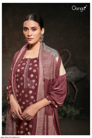 My Fashion Road Ganga Sukama Pashmina Winter Unstitched Suit | S2014-A