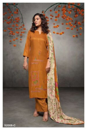 My Fashion Road Ganga Variyan Exclusive Pashmina Winter Unstitched Suit | S2008-C