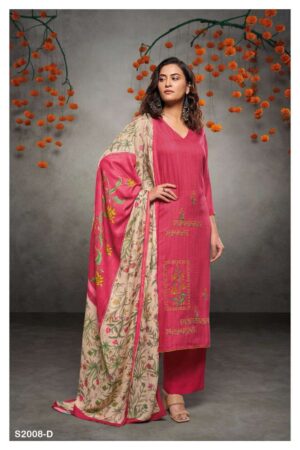 My Fashion Road Ganga Variyan Exclusive Pashmina Winter Unstitched Suit | S2008-D