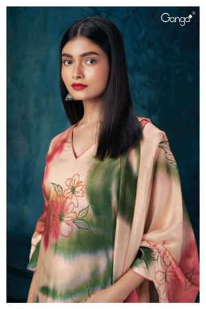 My Fashion Road Ganga Wilma Exclusive Pure Pashmina Winter Suit | S2177-C