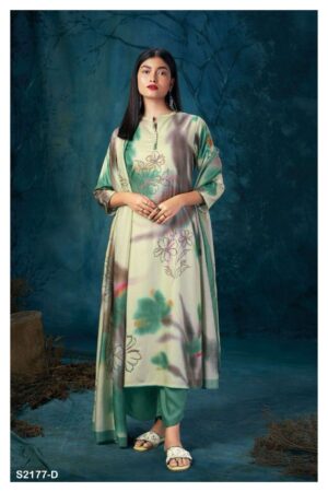 My Fashion Road Ganga Wilma Exclusive Pure Pashmina Winter Suit | S2177-D