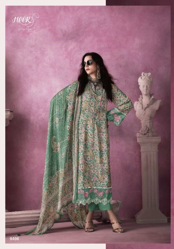 My Fashion Road Kimora Heer Star Pure Muslin Designer Exclusive Suit | 9496