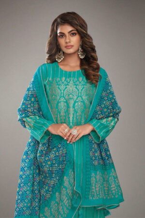 My Fashion Road Omtex Eleanor Nx Designer Organza Silk Partywear Suit | 5841-C