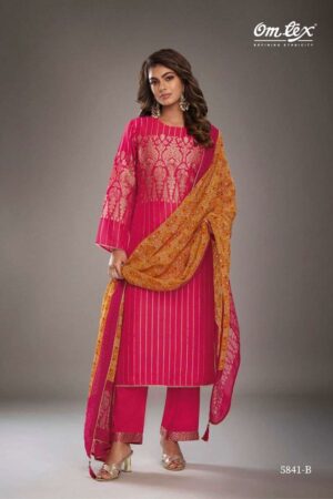 My Fashion Road Omtex Eleanor Nx Designer Organza Silk Partywear Suit | 5841-B
