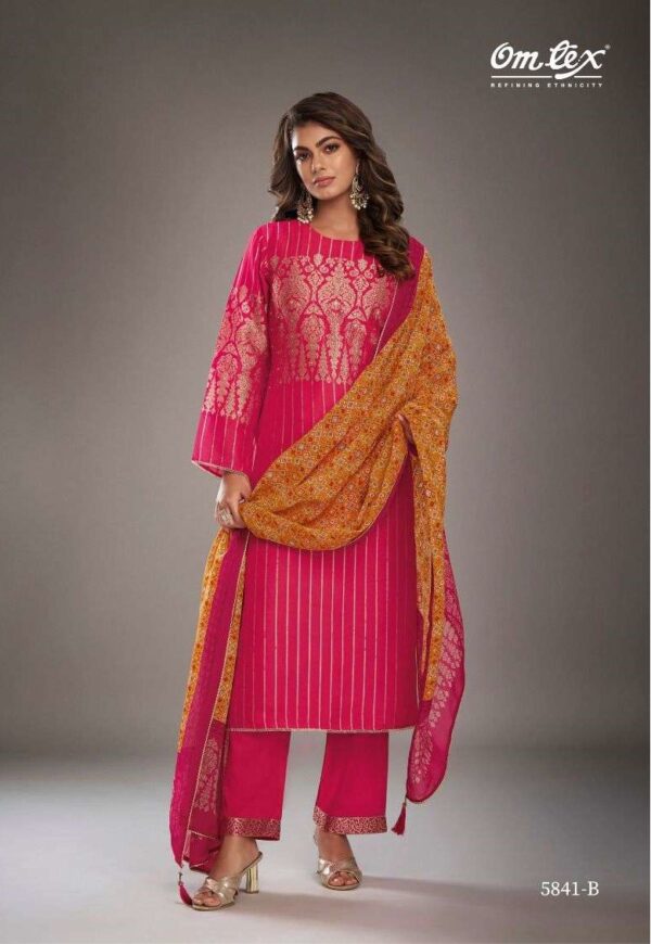 My Fashion Road Omtex Eleanor Nx Designer Organza Silk Partywear Suit | 5841-B