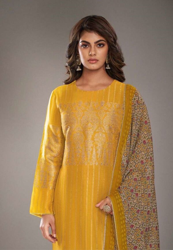 My Fashion Road Omtex Eleanor Nx Designer Organza Silk Partywear Suit | 5841-D