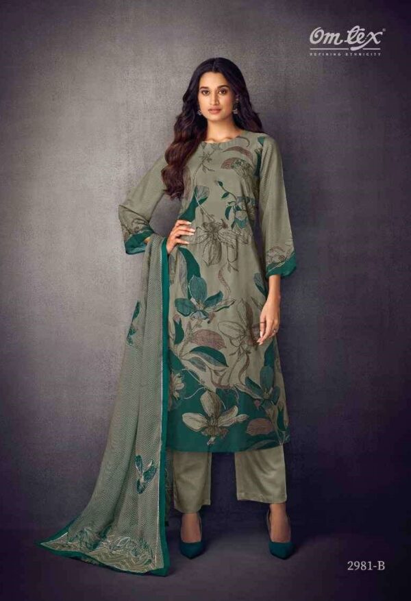 My Fashion Road Omtex Vaari Vol 7 Winter Wear Pure Pashmina Suit | 2981-B