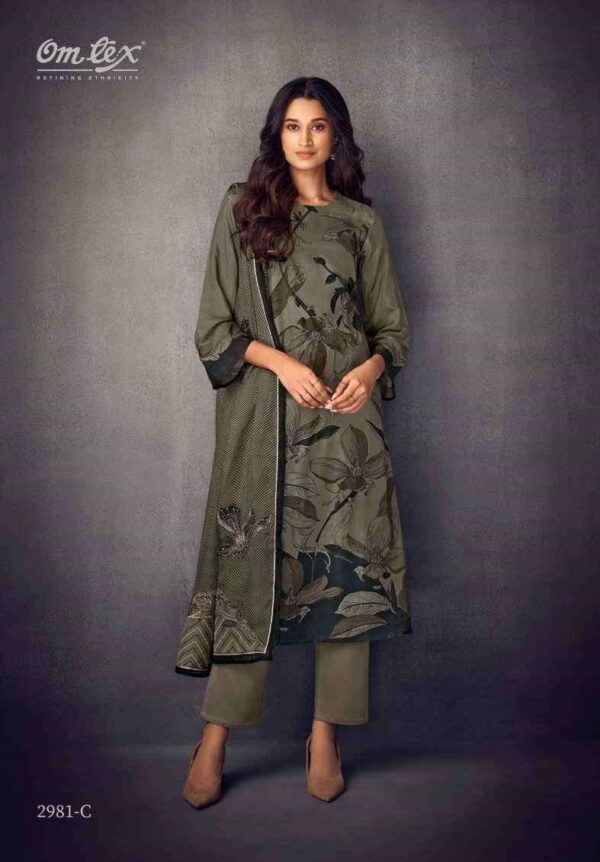 My Fashion Road Omtex Vaari Vol 7 Winter Wear Pure Pashmina Suit | 2981-C