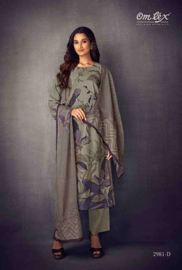 My Fashion Road Omtex Vaari Vol 7 Winter Wear Pure Pashmina Suit | 2981-D