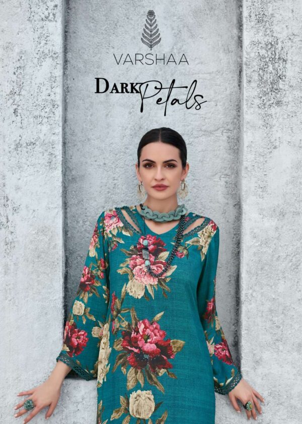 My Fashion Road Varsha Dark Petals Fancy Viscose Winter Pashmina Ladies Unstitched Suit | DP-06