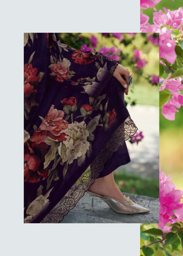 My Fashion Road Varsha Dark Petals Fancy Viscose Winter Pashmina Ladies Unstitched Suit | DP-05