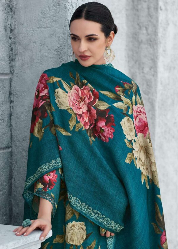 My Fashion Road Varsha Dark Petals Fancy Viscose Winter Pashmina Ladies Unstitched Suit | DP-06