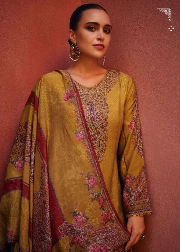 My Fashion Road Varsha Gulab Exclusive Fancy Viscose Winter Pashmina Ladies Unstitched Suit | GB-04