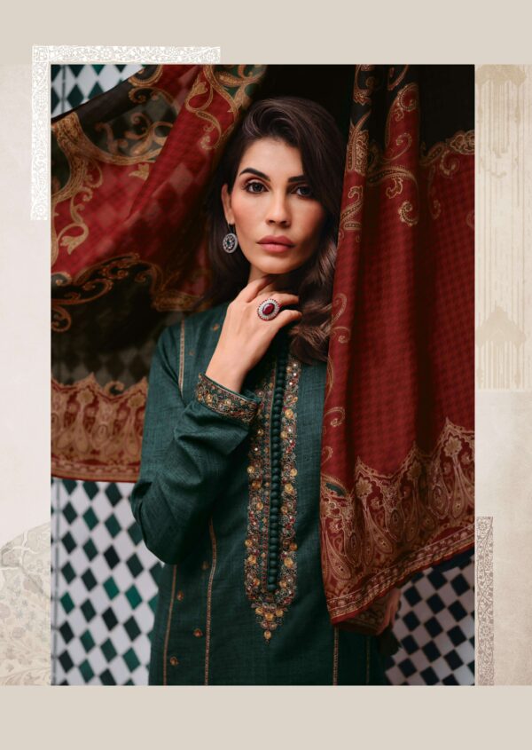 My Fashion Road Varsha Majestic Designer Khadi Ladies Unstitched Winter Suit | MJ-01