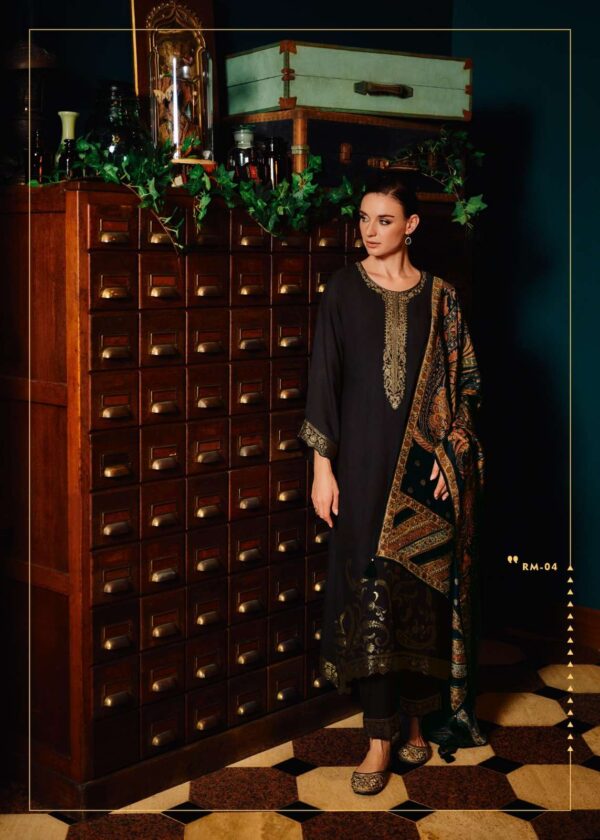My Fashion Road Varsha Resham Designer Woven Pattern Pashmina Suit | RM-04