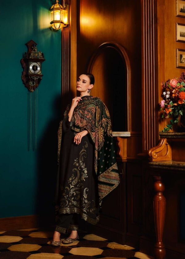 My Fashion Road Varsha Resham Designer Woven Pattern Pashmina Suit | RM-04