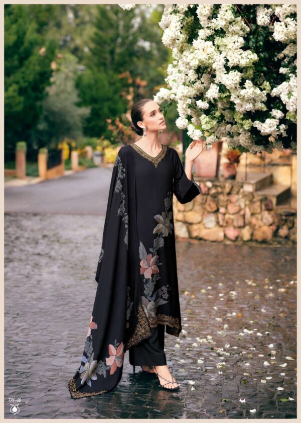 My Fashion Road Varsha The Purple Flower Exclusive Fancy Pashmina Suit | TPF-06