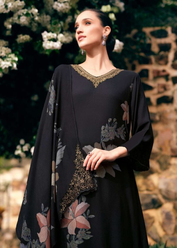 My Fashion Road Varsha The Purple Flower Exclusive Fancy Pashmina Suit | TPF-06