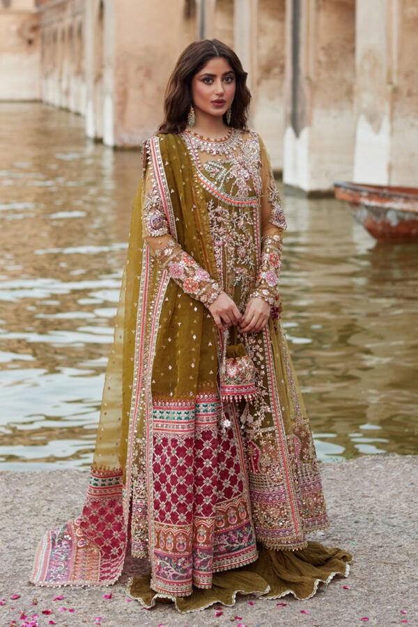 My Fashion Road Qalamkar Shadmani Formals | Bridal Collection 2025 | Sajal Ali | SH-01