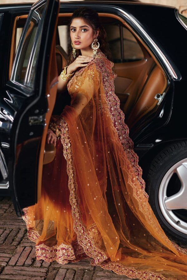 My Fashion Road Qalamkar Shadmani Formals | Bridal Collection 2025 | Sajal Ali | SH-02