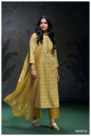 My Fashion Road Ganga Fashion Aaesha Premium Printed Cotton Satin Suit | S3157-A