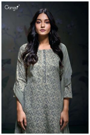 My Fashion Road Ganga Fashion Aaesha Premium Printed Cotton Satin Suit | S3157-D