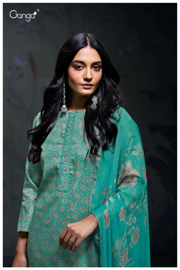 My Fashion Road Ganga Fashion Aaisha Exclusive Cotton Satin Suit | S3161-D