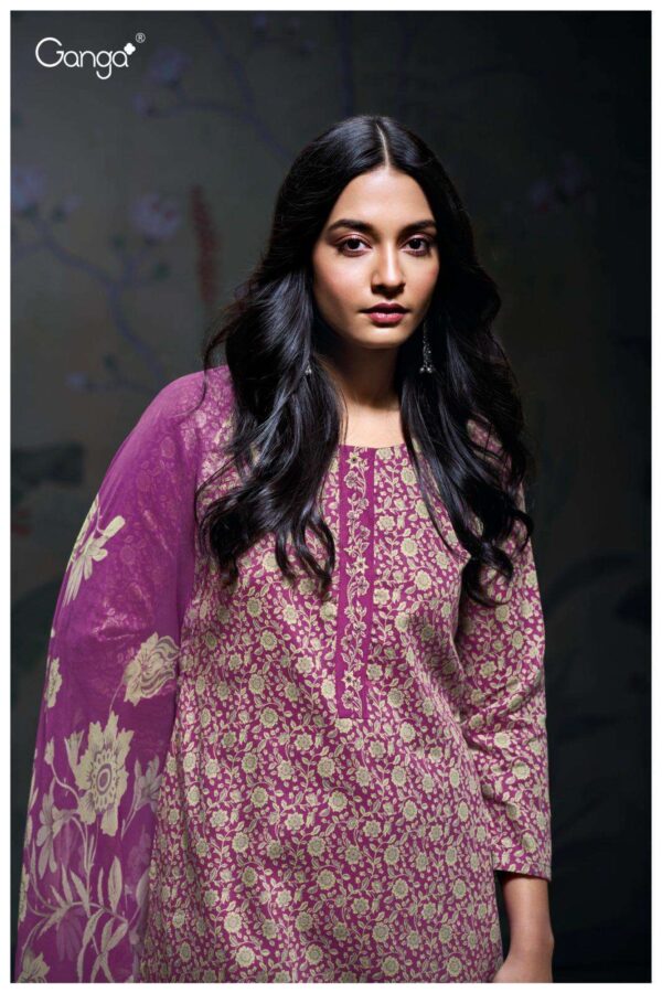 My Fashion Road Ganga Fashion Aaisha Exclusive Cotton Satin Suit | S3161-B