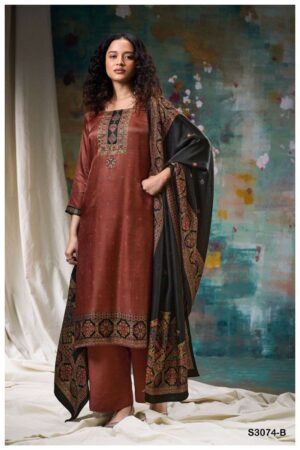 My Fashion Road Ganga Fashion Aashvi Pure Bemberg Silk Suit | S3074-B