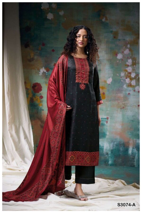My Fashion Road Ganga Fashion Aashvi Pure Bemberg Silk Suit | S3074-A