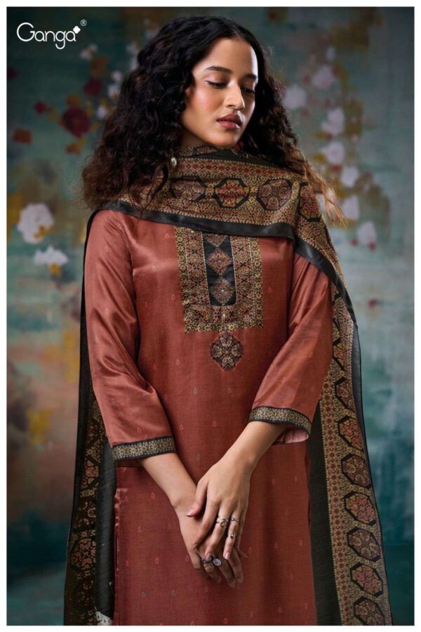 My Fashion Road Ganga Fashion Aashvi Pure Bemberg Silk Suit | S3074-B
