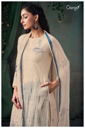 My Fashion Road Ganga Fashion Blessica Premium Cotton Linen Suit | S2823-A