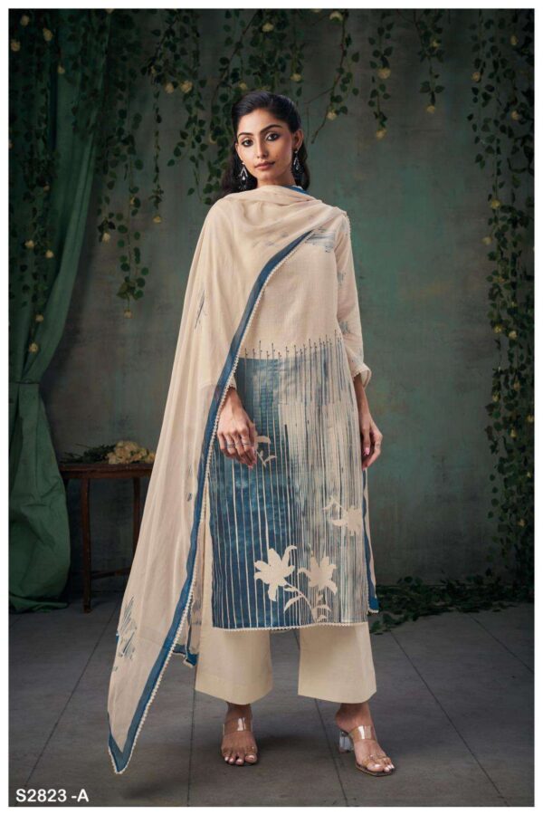 My Fashion Road Ganga Fashion Blessica Premium Cotton Linen Suit | S2823-A