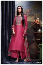 My Fashion Road Ganga Fashion Bozena Fancy Bemberg Silk Suit | S3047-A