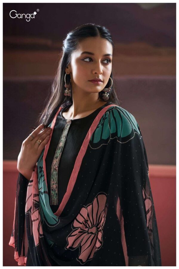 My Fashion Road Ganga Fashion Chelsie Premium Fancy Cotton Satin Suit | S3185-B