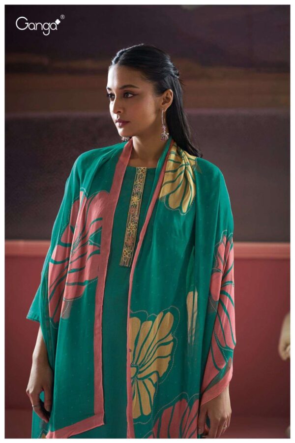 My Fashion Road Ganga Fashion Chelsie Premium Fancy Cotton Satin Suit | S3185-D